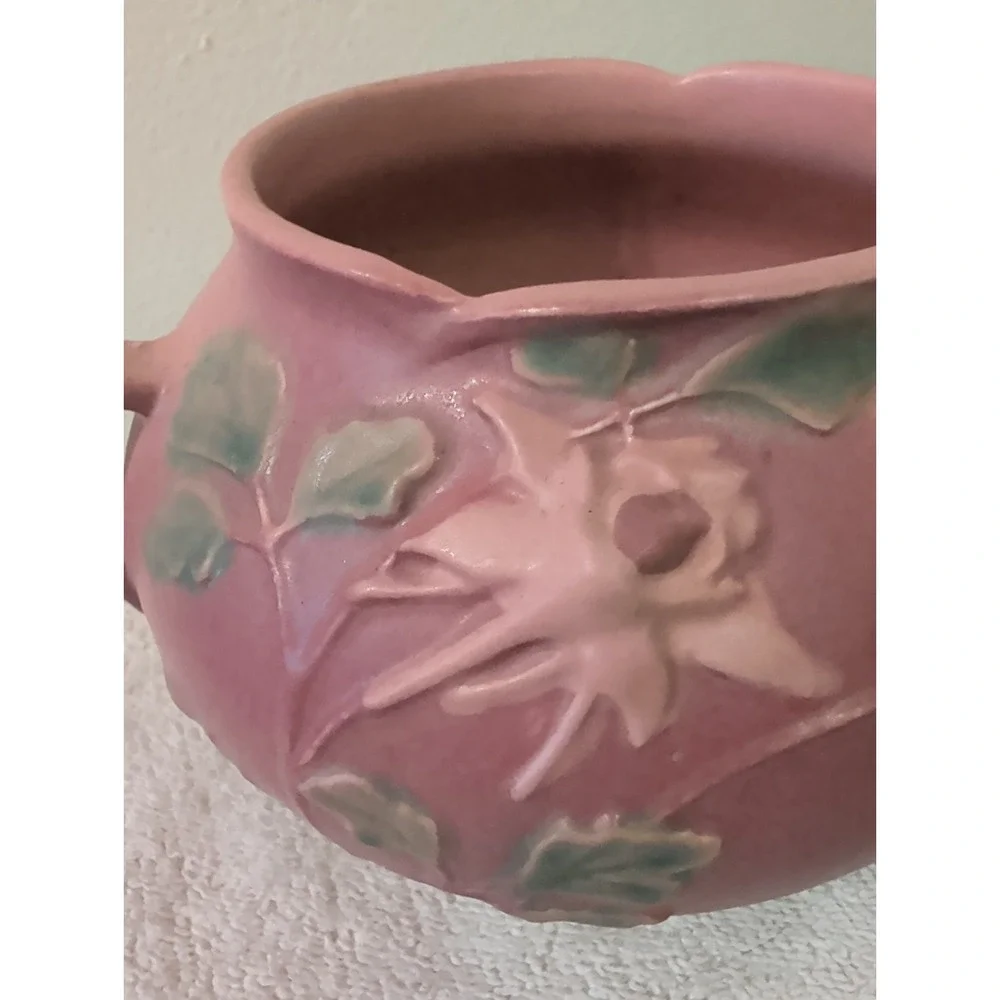 Vintage 1941 Roseville Pottery Tan/Orange Planter Vase Pot #399-4